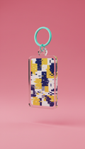 Acrylic keychain with glitch art
